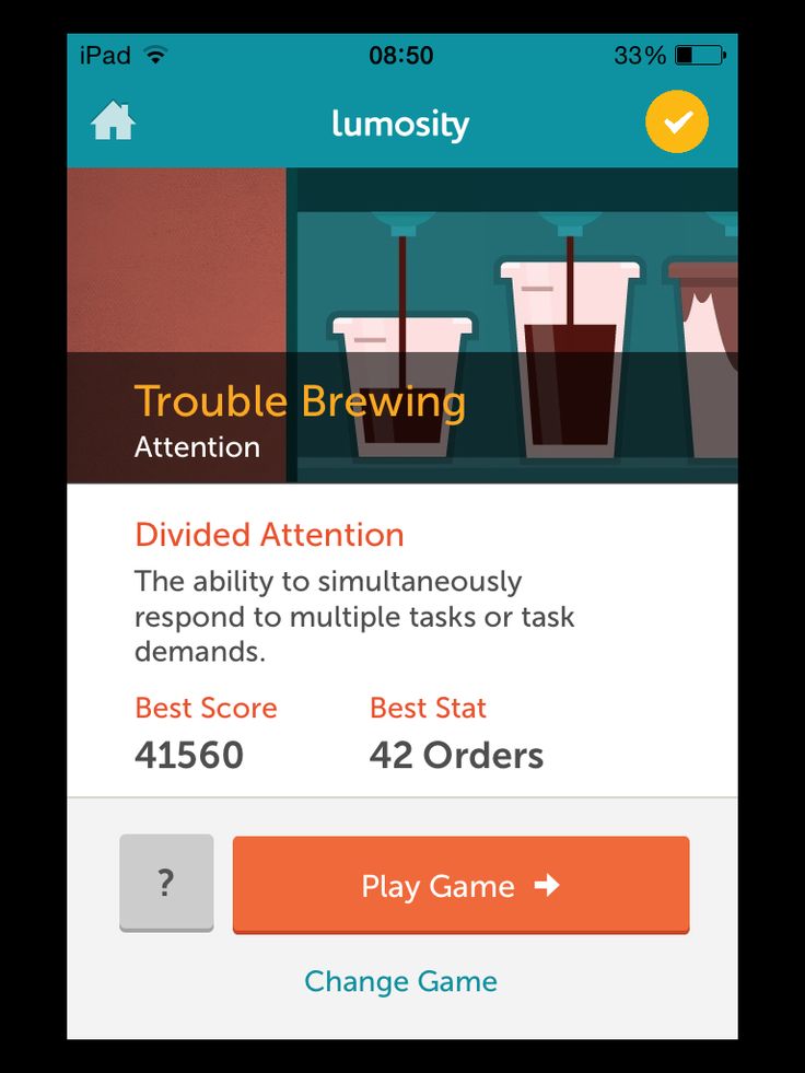 train of thought game lumosity
